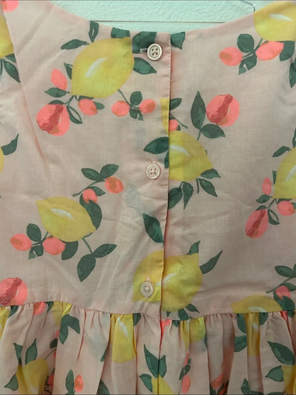 OshKosh B'gosh Pink Lemon & Floral Sleeveless Dress